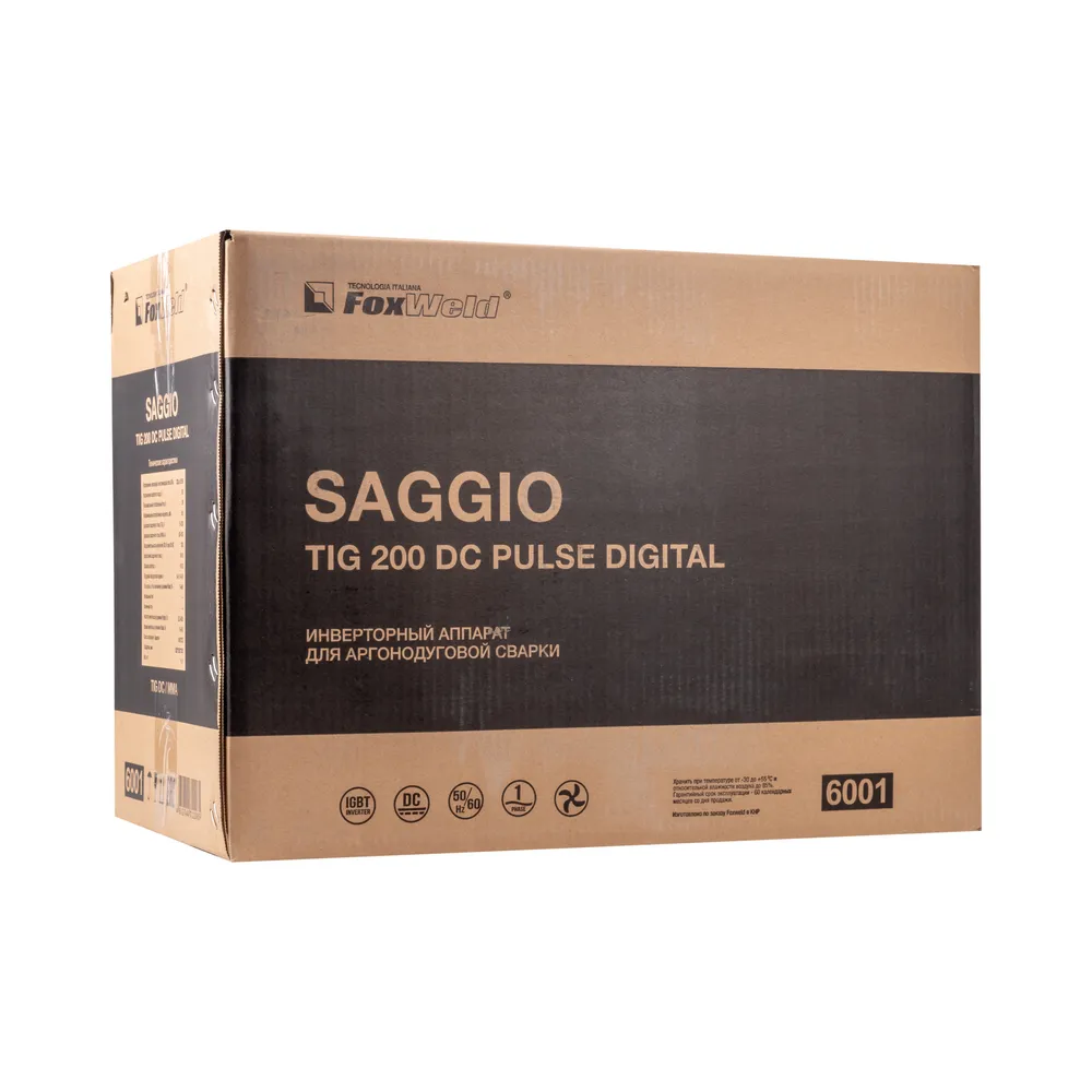 Аппарат аргонодуговой сварки Foxweld SAGGIO TIG 200 DC Pulse Digital — детальное фото оборудования для СТО на remkola.by