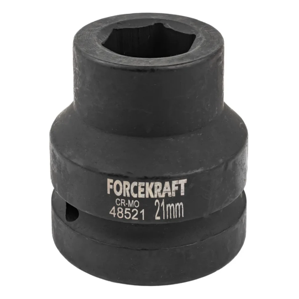 Головка ударная торцевая 21мм (6гр.), 1'' FORCEKRAFT FK-48521 короткая, неглубокая — фото товара на remkola.by