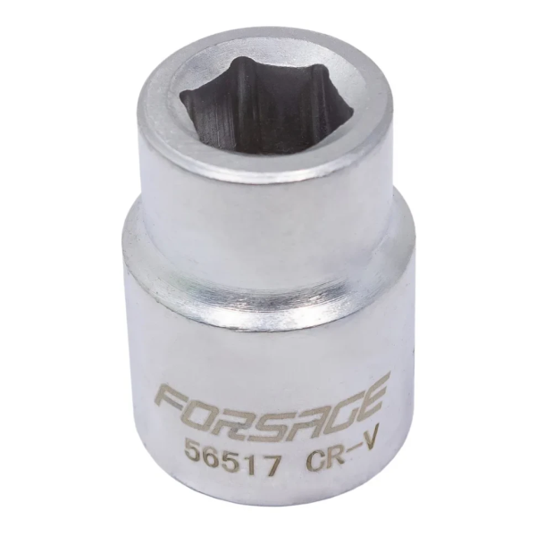 Головка торцевая неглубокая короткая 17мм (6гр.), 3/4'' Forsage F-56517 — фото товара на remkola.by