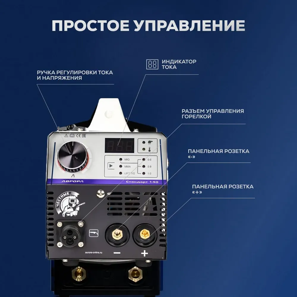 Сварочный полуавтомат Аврора СТАНДАРТ 140 — детальное фото оборудования для СТО на remkola.by