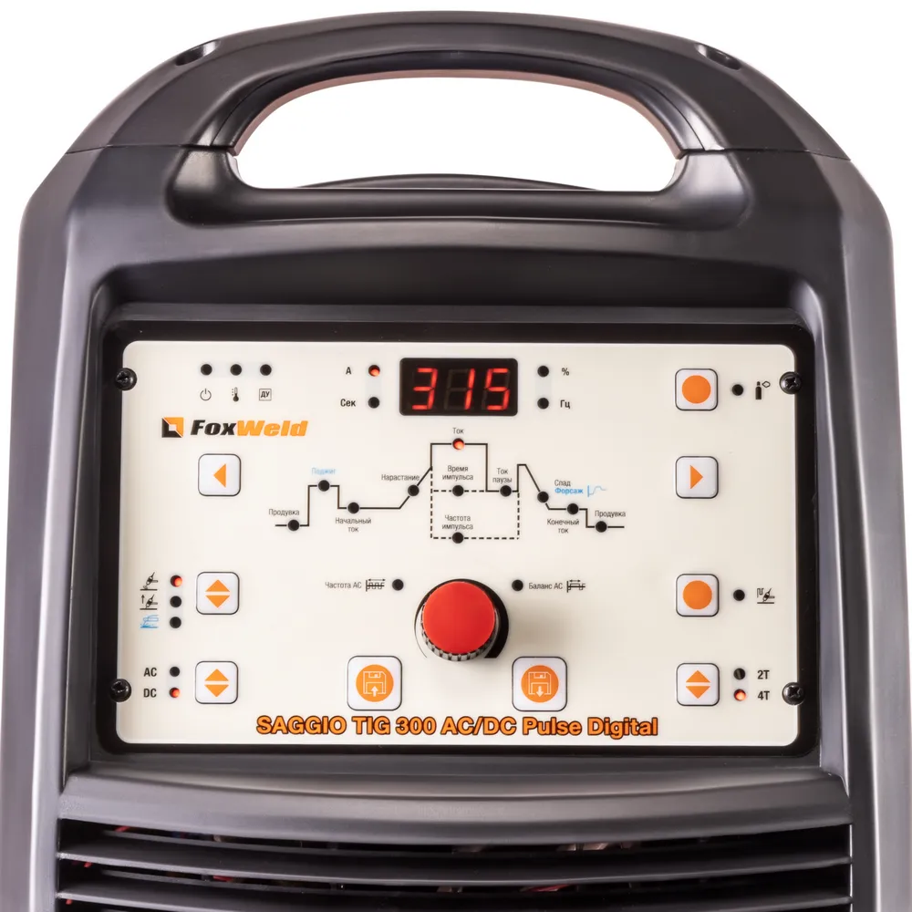 Аппарат аргонодуговой сварки Foxweld SAGGIO TIG 300 AC/DC Pulse Digital — детальное фото оборудования для СТО на remkola.by