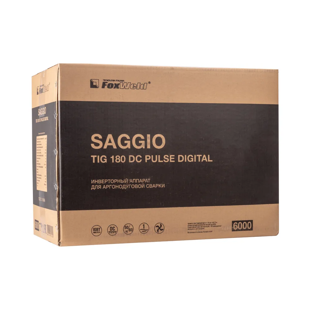 Аппарат аргонодуговой сварки Foxweld SAGGIO TIG 180 DC Pulse Digital — детальное фото оборудования для СТО на remkola.by