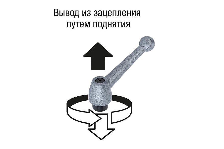 K0120 Рычаги зажимные серебристо-серые из стали со внутренней резьбой — детальное фото оборудования для СТО на remkola.by