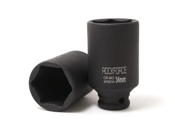 Головка торцевая ударная глубокая 38мм (6гр.), 1/2'' RockFORCE RF-4458538 — фото товара на remkola.by