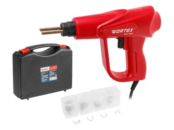 Пистолет для пайки пластика WORTEX WG 7001 в чем. 70 Вт, 300 С, 500 г (70 Вт, 300 С, 500 г, ремонт всех видов пластика) — фото товара на remkola.by