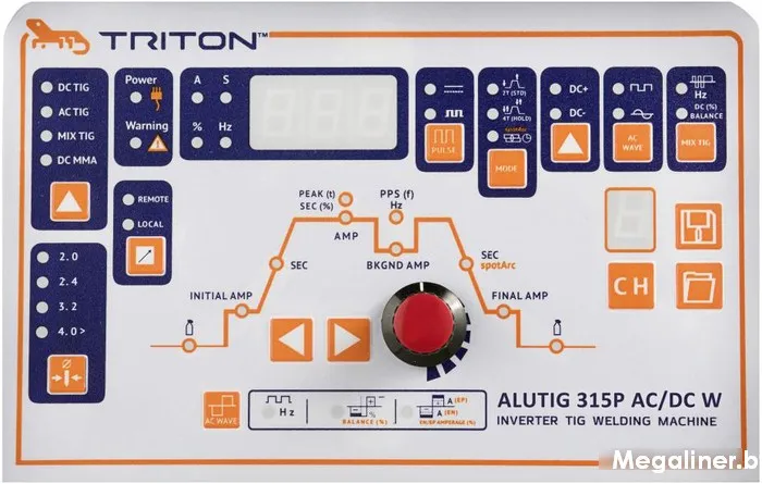 Сварочный инвертор Triton ALUTIG 315Р AC/DC W [TTGAC315PW] — детальное фото оборудования для СТО на remkola.by
