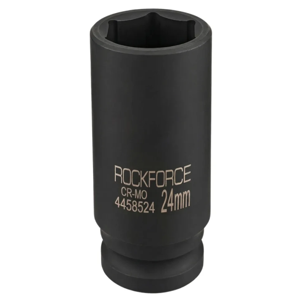 Головка торцевая ударная глубокая 24мм (6гр.), 1/2'' RockFORCE RF-4458524 — фото товара на remkola.by
