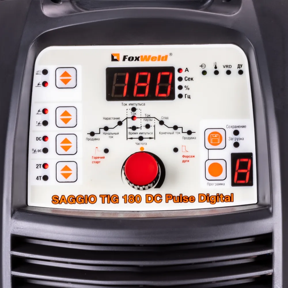 Аппарат аргонодуговой сварки Foxweld SAGGIO TIG 180 DC Pulse Digital — детальное фото оборудования для СТО на remkola.by