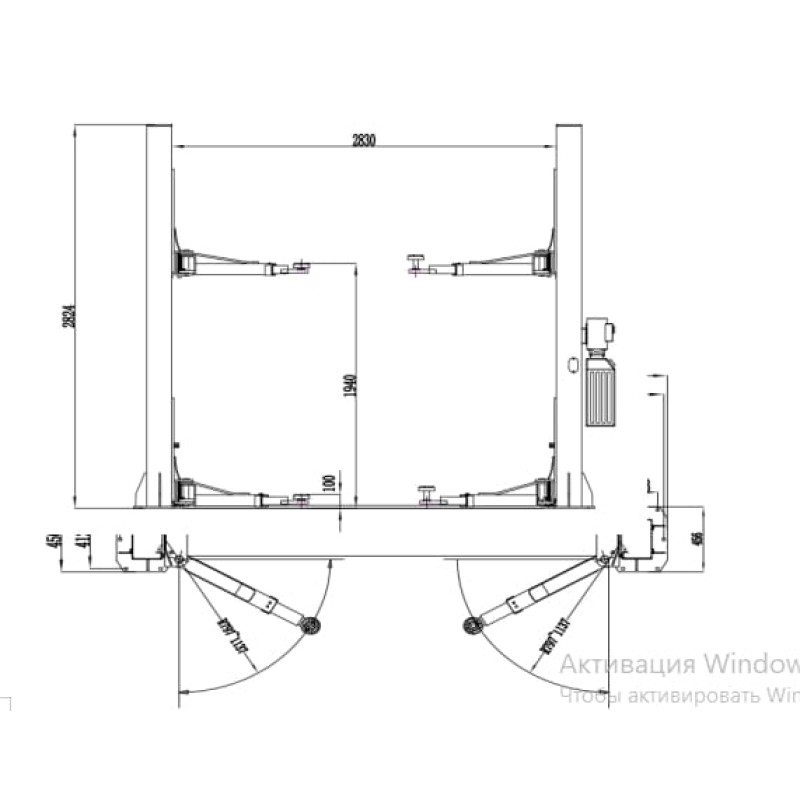 Подъемник двухстоечный ESBerg ESB T4-A