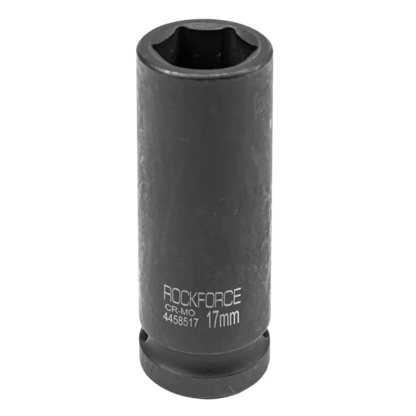Головка торцевая ударная глубокая 17мм (6гр.), 1/2'' RockFORCE RF-4458517 — фото товара на remkola.by