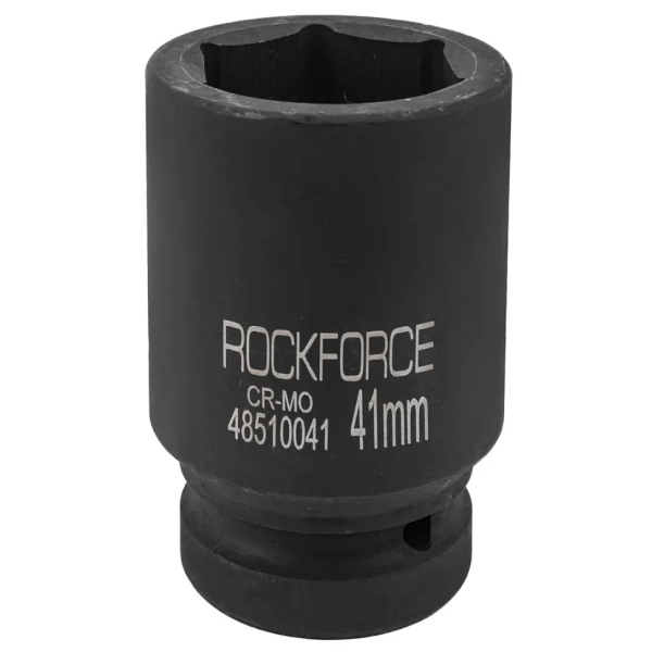 Головка ударная торцевая глубокая 41мм (6гр.), 1'' RockFORCE RF-48510041 — фото товара на remkola.by