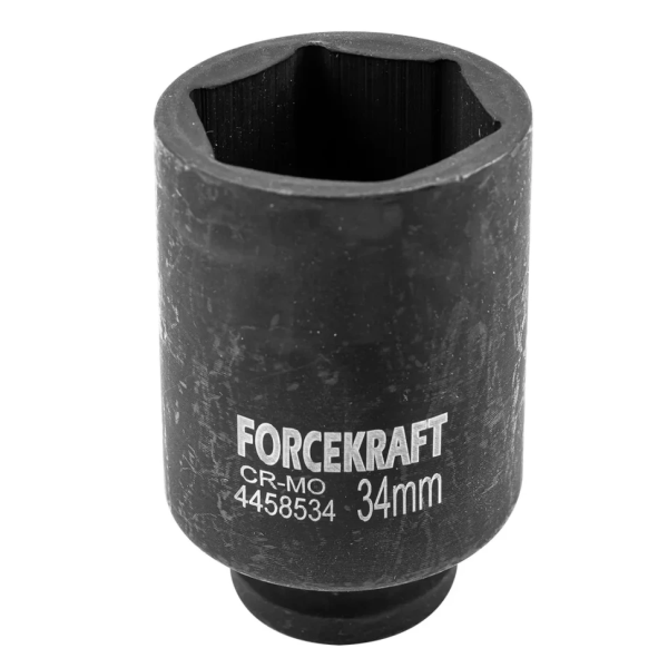 Головка торцевая ударная глубокая 34мм (6гр.), 1/2'' FORCEKRAFT FK-4458534 — фото товара на remkola.by