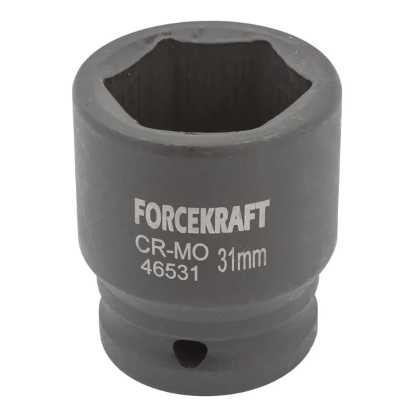 Головка ударная неглубокая короткая торцевая 31мм (6гр.), 3/4'' FORCEKRAFT FK-46531 — фото товара на remkola.by