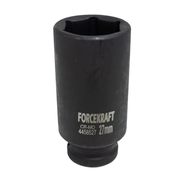 Головка торцевая ударная глубокая 27мм (6гр.), 1/2'' FORCEKRAFT FK-4458527 — фото товара на remkola.by