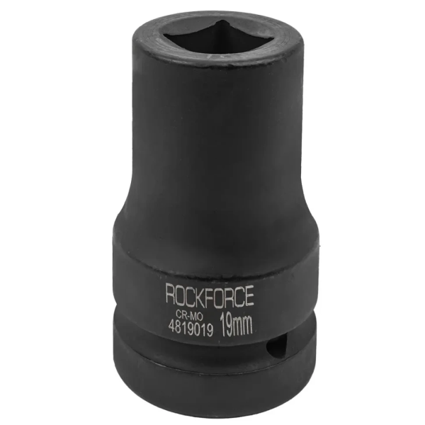 Головка ударная для футорки 1'', 19мм (4гр.) RockFORCE RF-4819019 неглубокая — фото товара на remkola.by