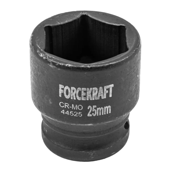 Головка ударная торцевая 25мм (6гр.), 1/2'' FORCEKRAFT FK-44525 неглубокая — фото товара на remkola.by