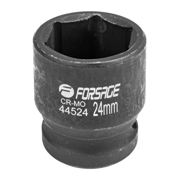 Головка ударная торцевая 24мм (6гр.), 1/2'' Forsage F-44524 неглубокая — фото товара на remkola.by