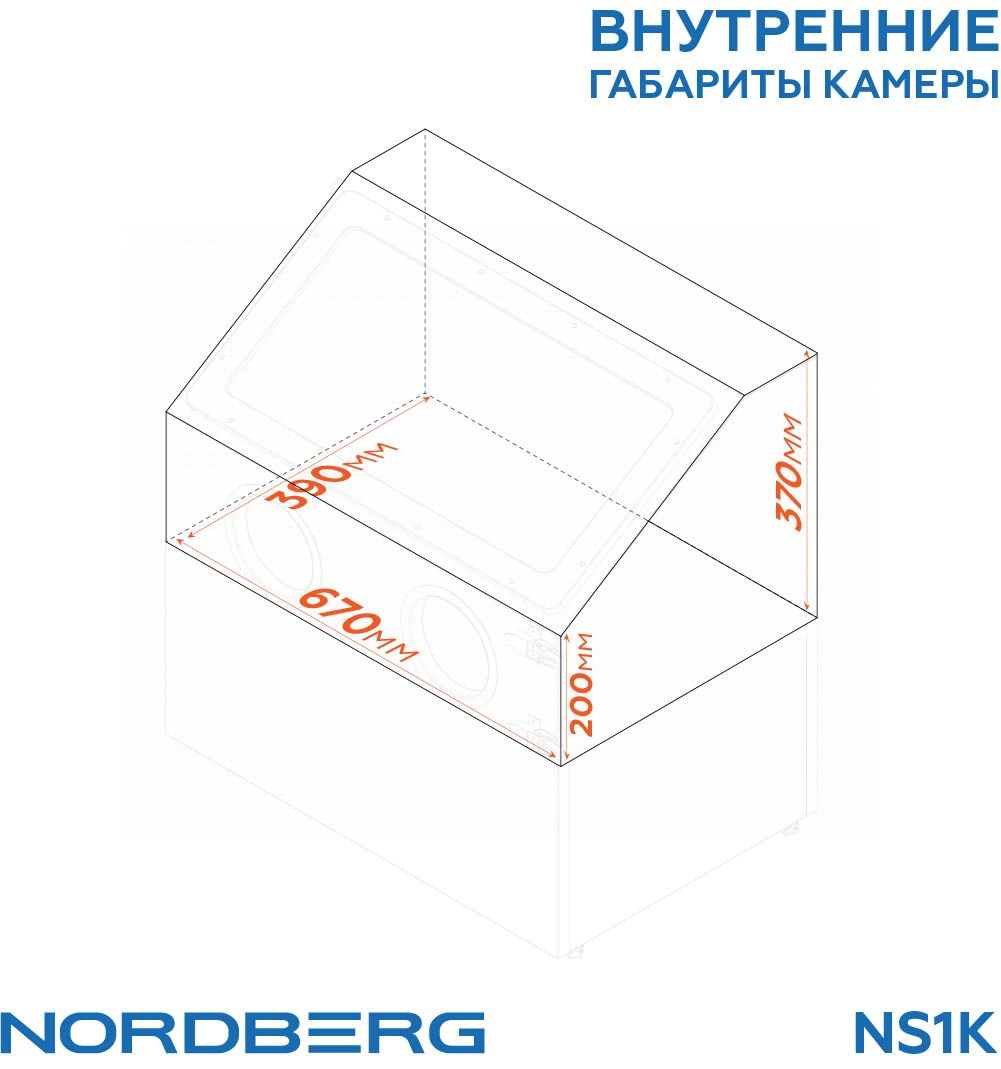 Камера пескоструйная настольная, боковая загрузка, 110 л