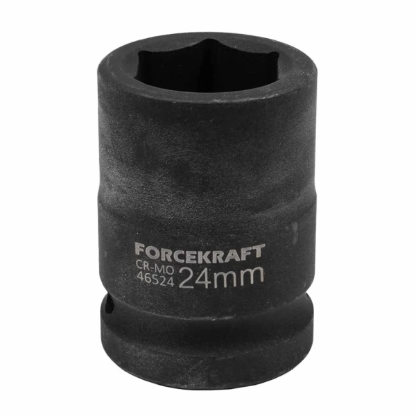 Головка ударная неглубокая короткая торцевая 24мм (6гр.), 3/4'' FORCEKRAFT FK-46524 — фото товара на remkola.by