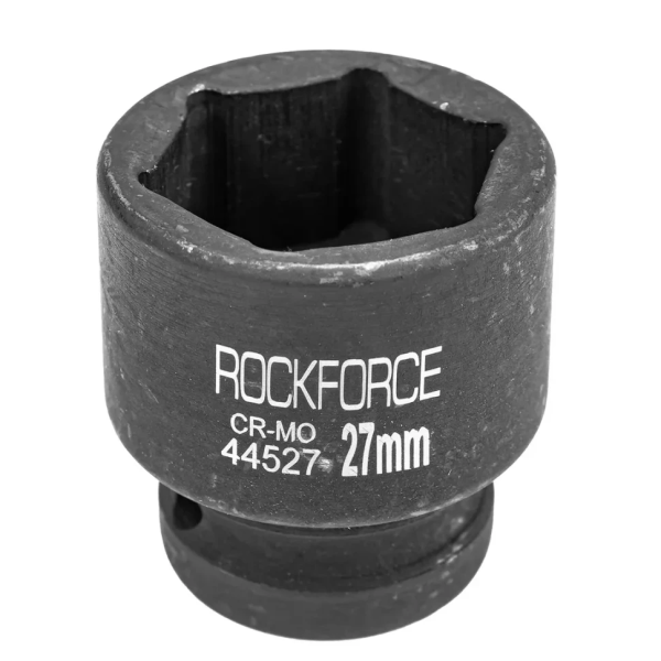 Головка ударная торцевая 27мм (6гр.), 1/2'' RockFORCE RF-44527 неглубокая — фото товара на remkola.by