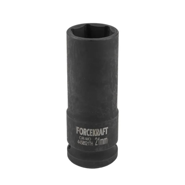 Головка торцевая ударная глубокая тонкостенная 21мм (6гр.), 1/2'' FORCEKRAFT FK-4458521TH — фото товара на remkola.by