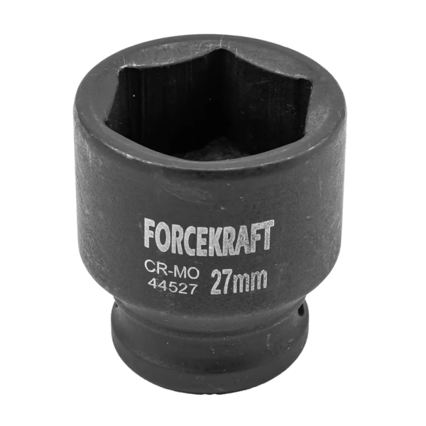 Головка ударная торцевая 27мм (6гр.), 1/2'' FORCEKRAFT FK-44527 неглубокая — фото товара на remkola.by