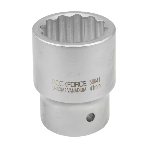 Головка торцевая 41мм (12гр.), 1'' RockFORCE RF-58941 короткая, неглубокая — фото товара на remkola.by