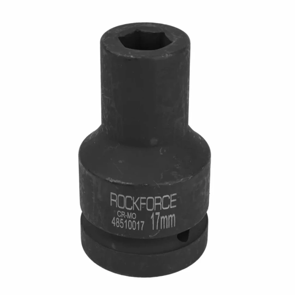 Головка ударная торцевая глубокая 17мм (6гр.), 1'' RockFORCE RF-48510017 — фото товара на remkola.by