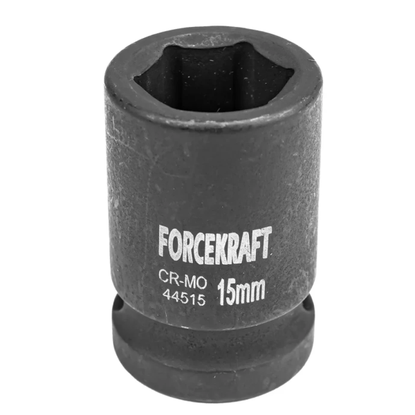 Головка ударная торцевая 15мм (6гр.), 1/2'' FORCEKRAFT FK-44515 неглубокая — фото товара на remkola.by