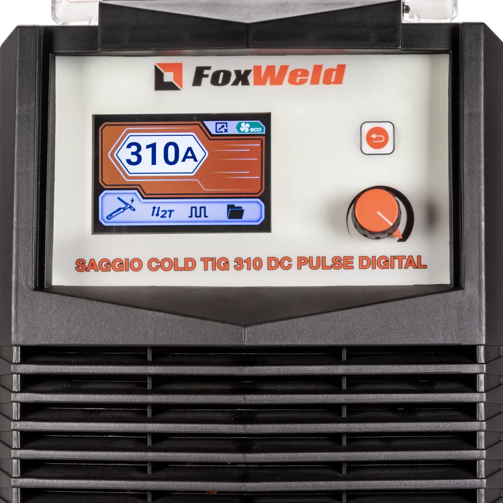 Аппарат аргонодуговой сварки Foxweld SAGGIO COLD TIG 310 DC PULSE DIGITAL — детальное фото оборудования для СТО на remkola.by