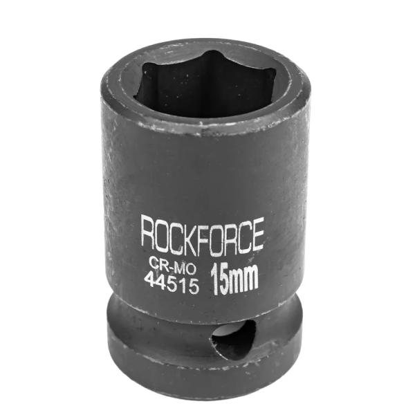 Головка ударная торцевая 15мм (6гр.), 1/2'' RockFORCE RF-44515 неглубокая — фото товара на remkola.by