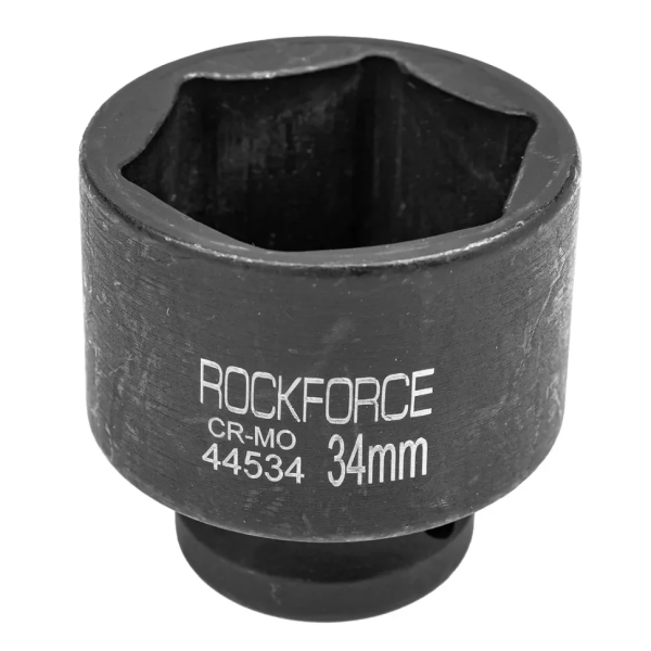 Головка ударная торцевая 34мм (6гр.), 1/2'' RockFORCE RF-44534 неглубокая — фото товара на remkola.by