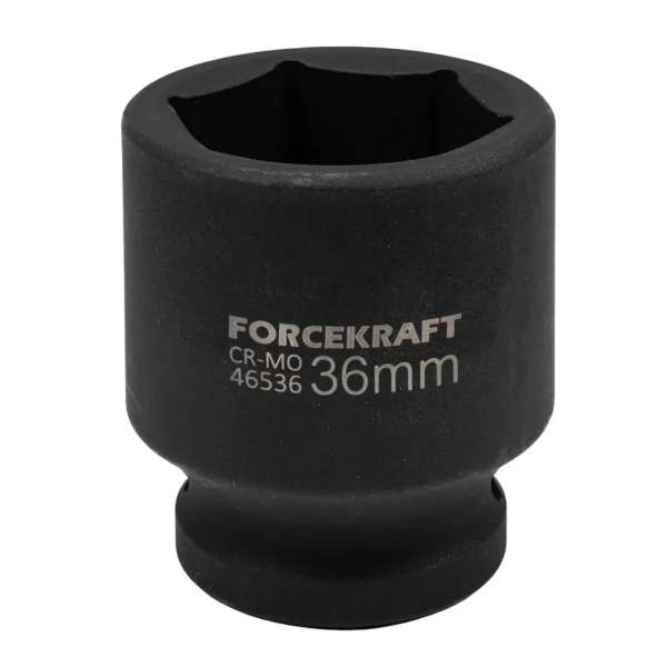 Головка ударная неглубокая короткая торцевая 36мм (6гр.), 3/4'' FORCEKRAFT FK-46536 — фото товара на remkola.by
