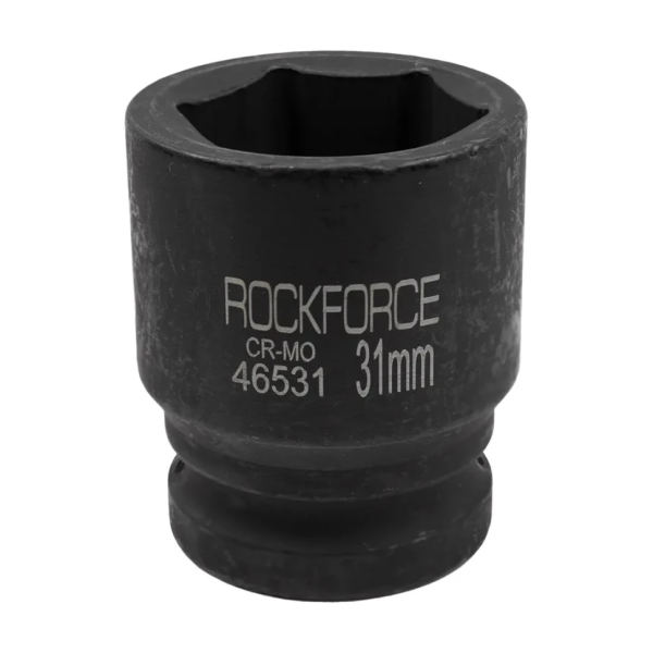 Головка ударная неглубокая короткая торцевая 31мм (6гр.), 3/4'' RockFORCE RF-46531 — фото товара на remkola.by