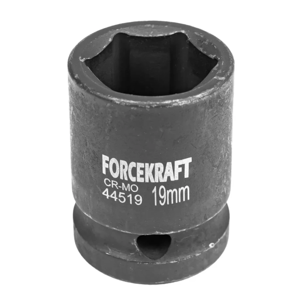 Головка ударная торцевая 19мм (6гр.), 1/2'' FORCEKRAFT FK-44519 неглубокая — фото товара на remkola.by