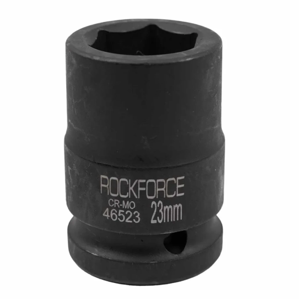 Головка ударная неглубокая короткая торцевая 23мм (6гр.), 3/4'' RockFORCE RF-46523 — фото товара на remkola.by