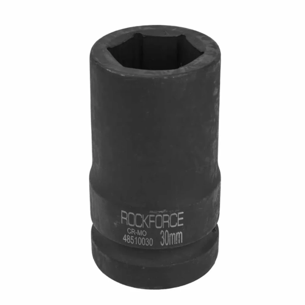 Головка ударная торцевая глубокая 30мм (6гр.), 1'' RockFORCE RF-48510030 — фото товара на remkola.by