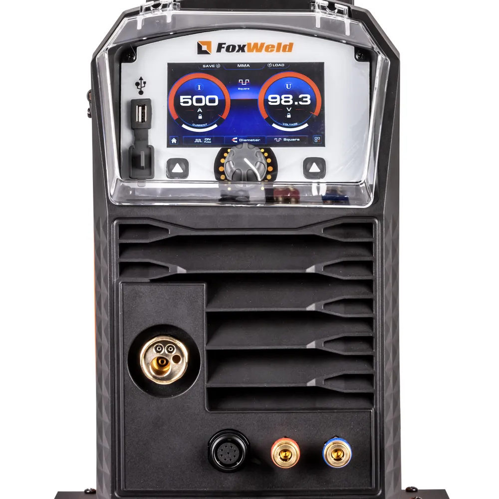 Сварочный полуавтомат FoxWeld SAGGIO MIG 505 DP LCD — детальное фото оборудования для СТО на remkola.by