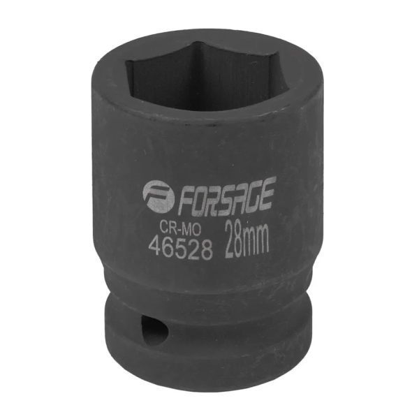 Головка ударная неглубокая короткая торцевая 28мм (6гр.), 3/4'' Forsage F-46528 — фото товара на remkola.by