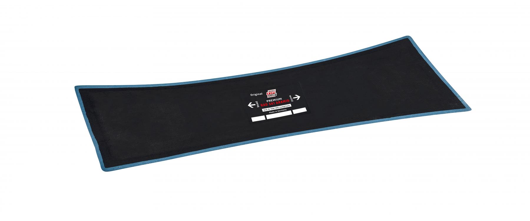 Пластырь кордовый для ремонта радиальных шин RAD 541 ARAMID PREMIUM (1шт) 110х365мм 502 5410 — детальное фото оборудования для СТО на remkola.by