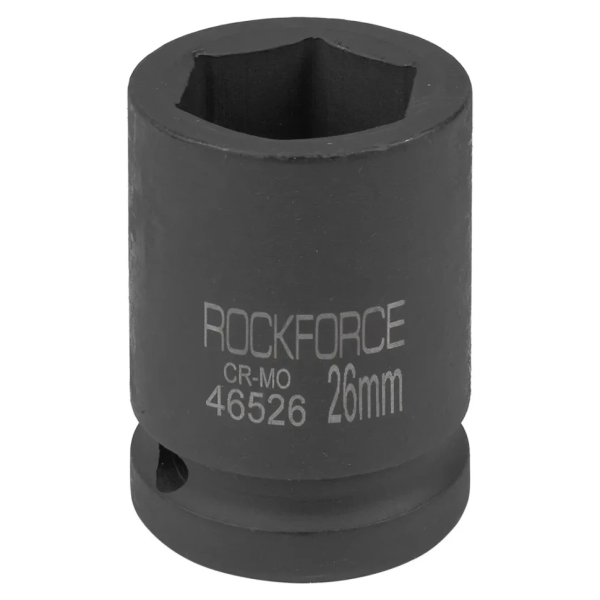 Головка ударная неглубокая короткая торцевая 26мм (6гр.), 3/4'' RockFORCE RF-46526 — фото товара на remkola.by
