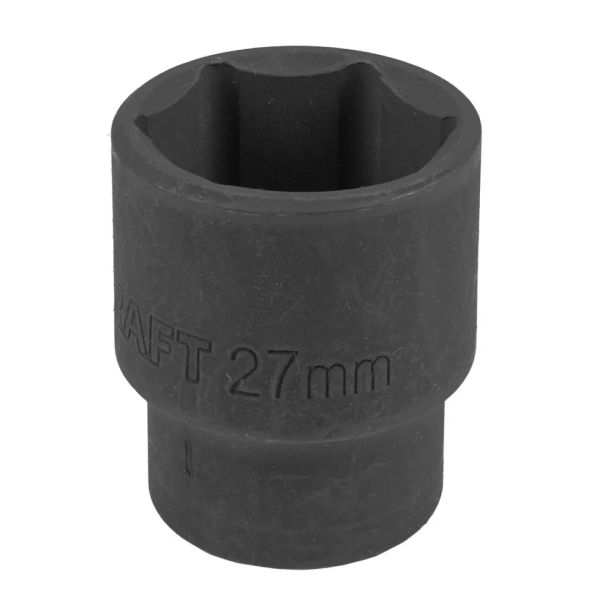 Головка торцевая 27мм (6гр.), 1/2'' FORCEKRAFT FK-44527K короткая, неглубокая — фото товара на remkola.by