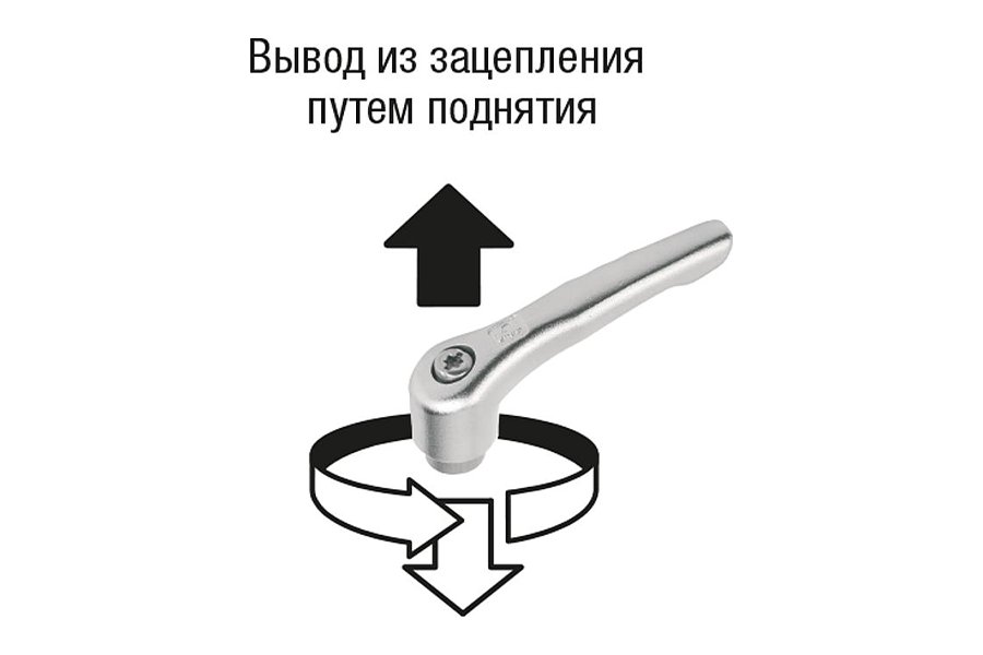 K0124 Рычаги зажимные из нержавеющей стали со внутренней резьбой — детальное фото оборудования для СТО на remkola.by
