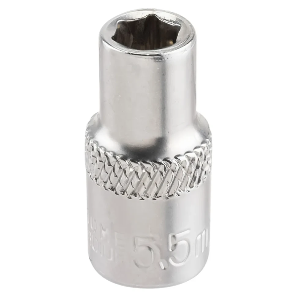 Головка неглубокая короткая торцевая 5.5мм (6гр.), 1/4'' RockFORCE LIGHT RF LIGHT-525055 — фото товара на remkola.by