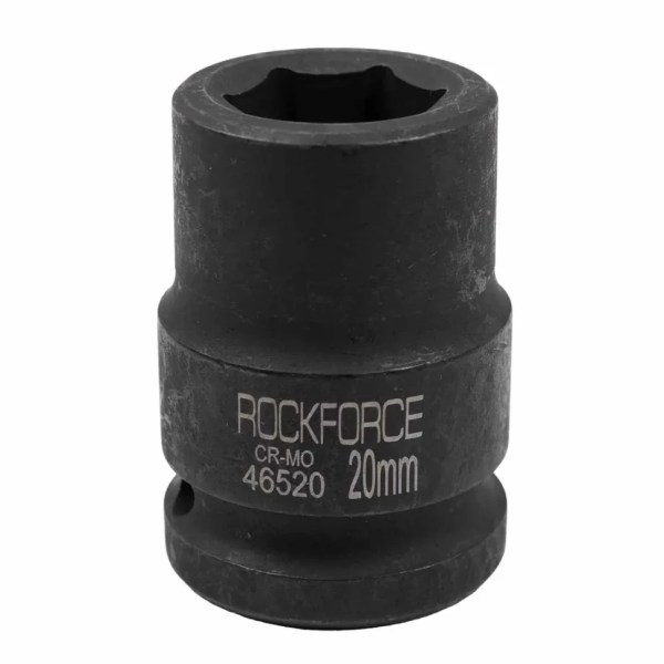 Головка ударная неглубокая короткая торцевая 20мм (6гр.), 3/4'' RockFORCE RF-46520 — фото товара на remkola.by