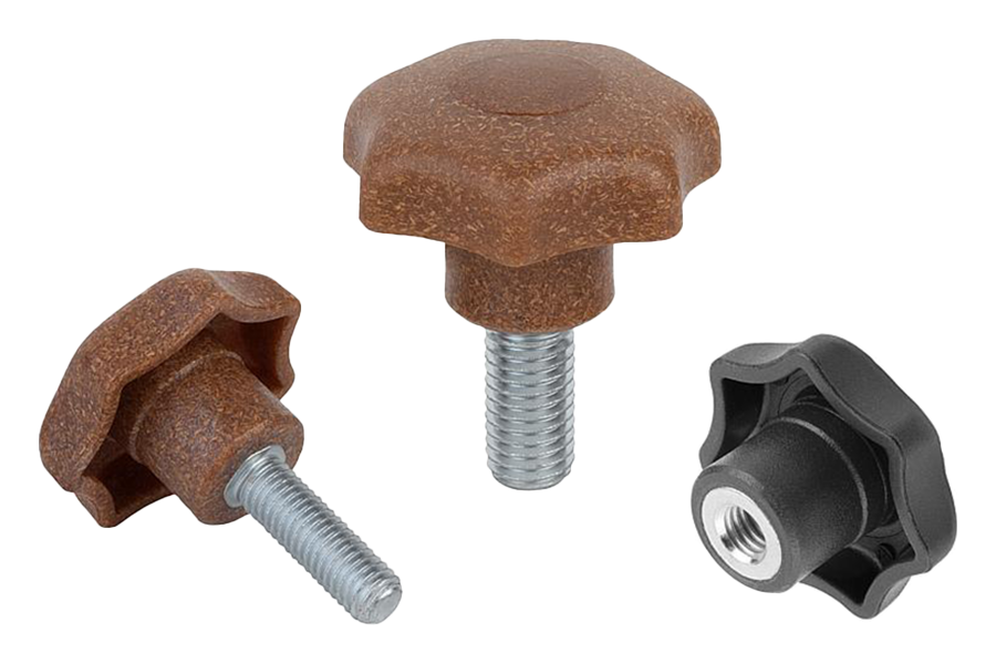 K0154 Ручки звездообразные DIN 6336 NATURE grip