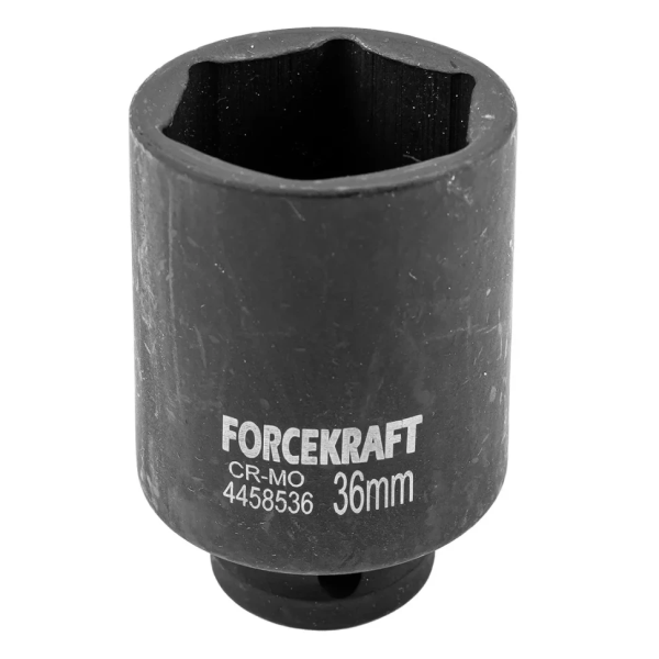 Головка торцевая ударная глубокая 36мм (6гр.), 1/2'' FORCEKRAFT FK-4458536 — фото товара на remkola.by