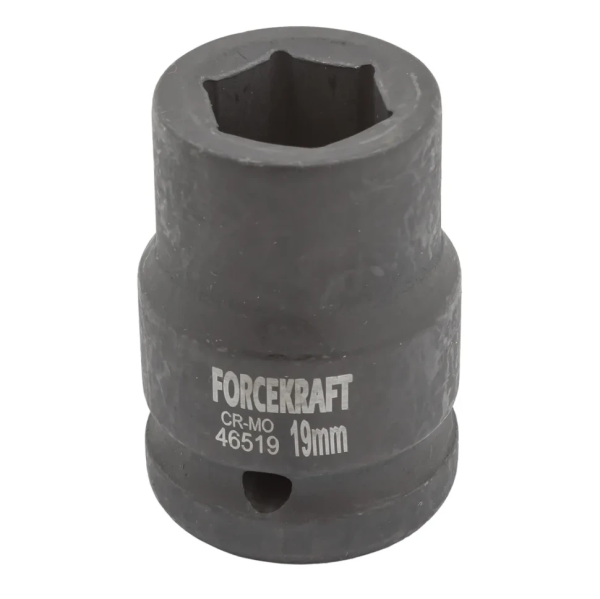 Головка ударная неглубокая короткая торцевая 19мм (6гр.), 3/4'' FORCEKRAFT FK-46519 — фото товара на remkola.by