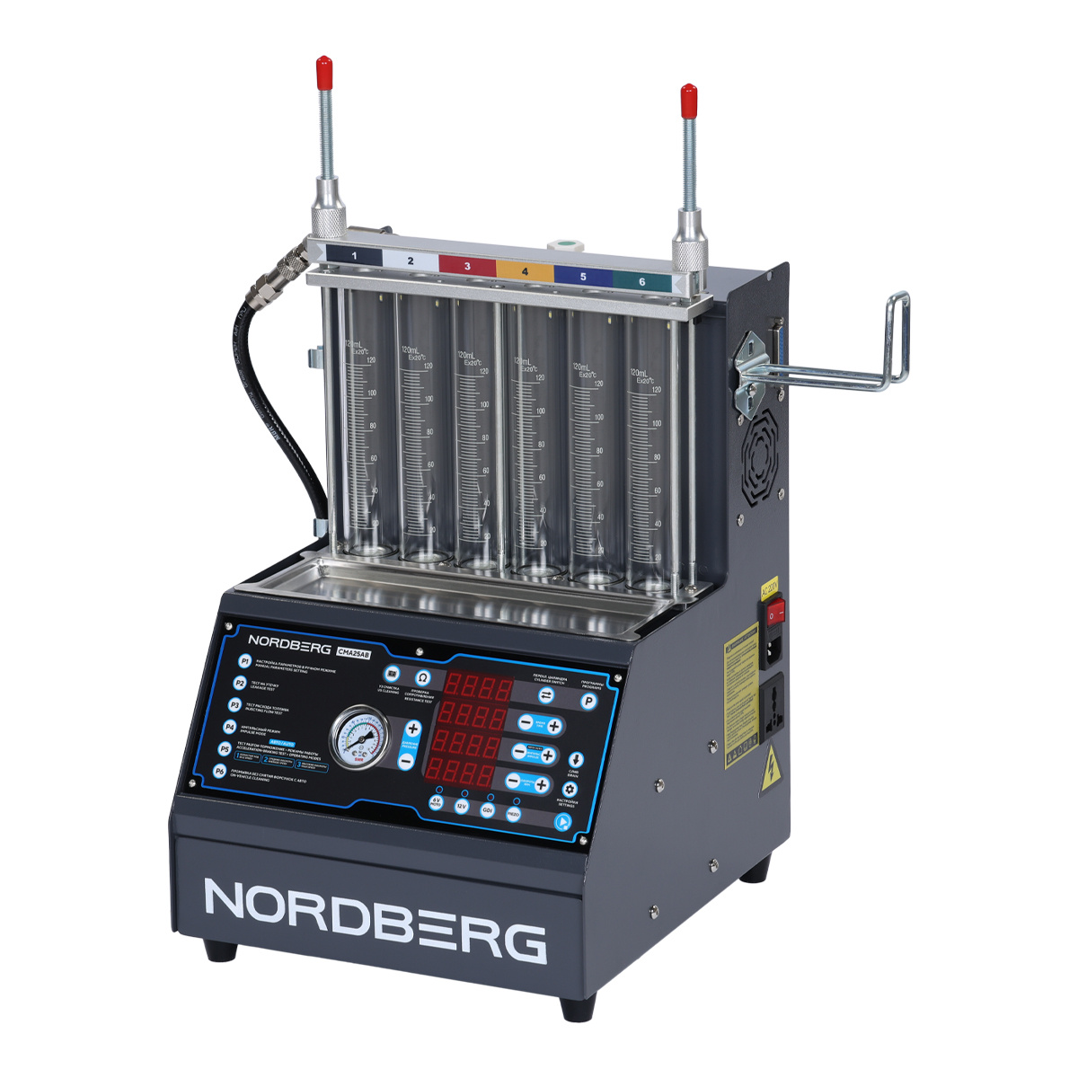 Установка для тестирования и очистки GDI и пьезофорсунок NORDBERG CMA25AB — детальное фото оборудования для СТО на remkola.by