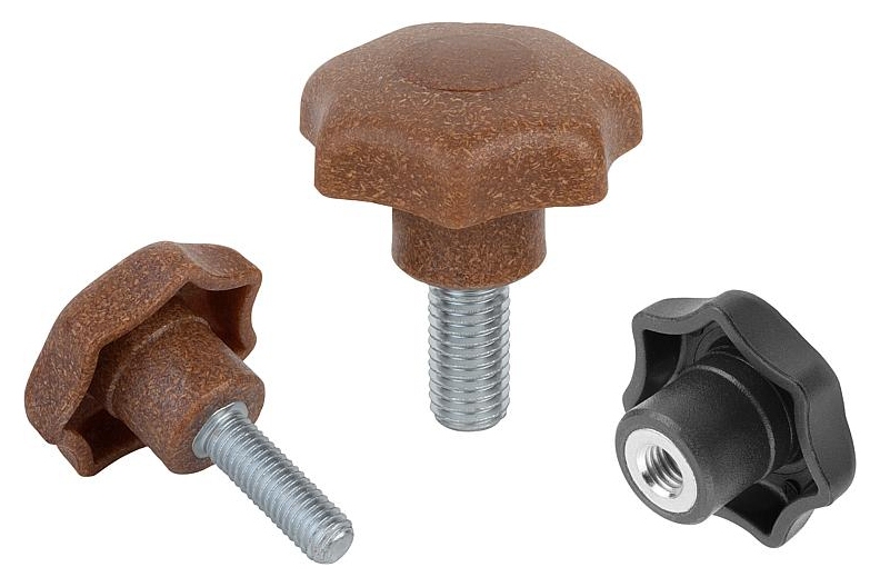 K0155 Ручки звездообразные DIN 6336 NATURE grip